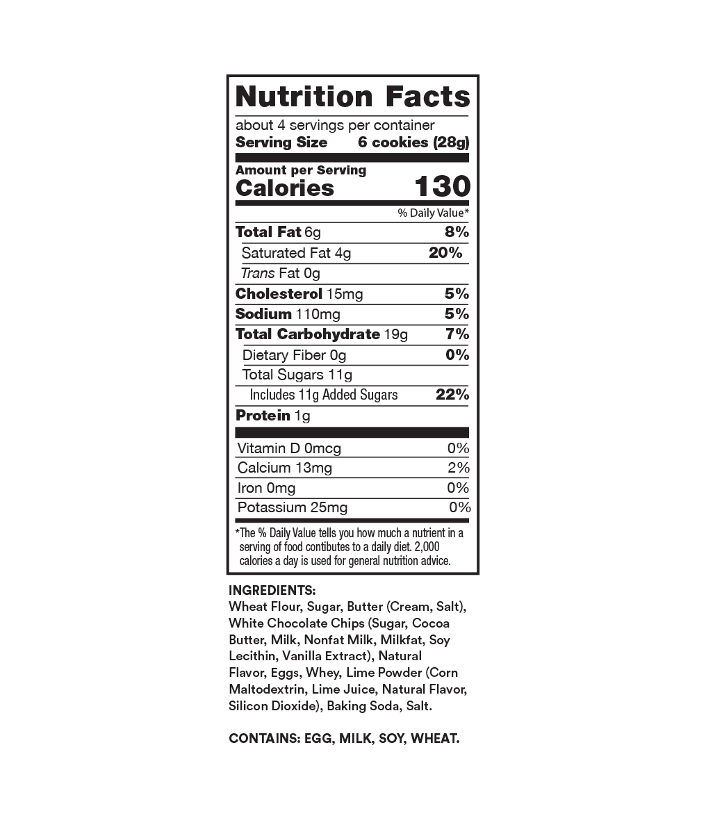 Thinsters Key Lime Pie, 4 oz (6 pack) ingredients